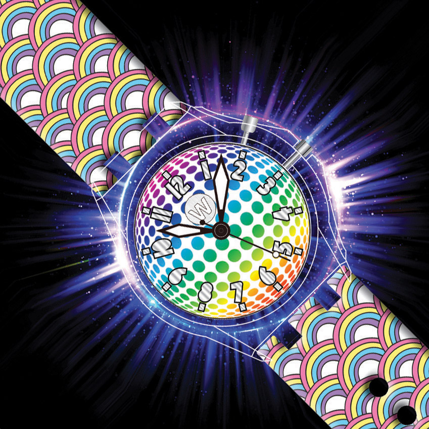 Tropical Tie Dye - Watchitude Glow - Led Light-up Watch image number 1