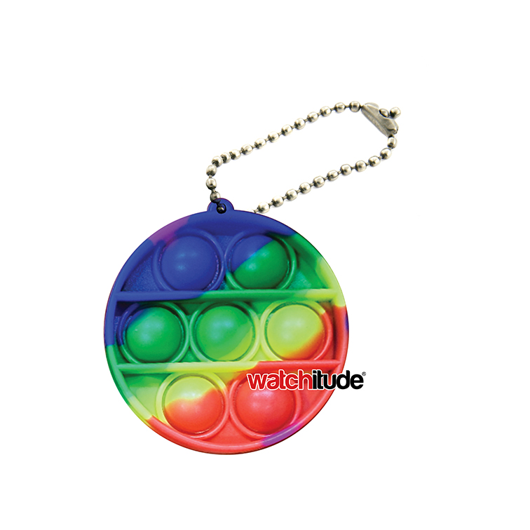 Circle keychain, Rainbow - Watchitude Bubble Popping Toy image number 1