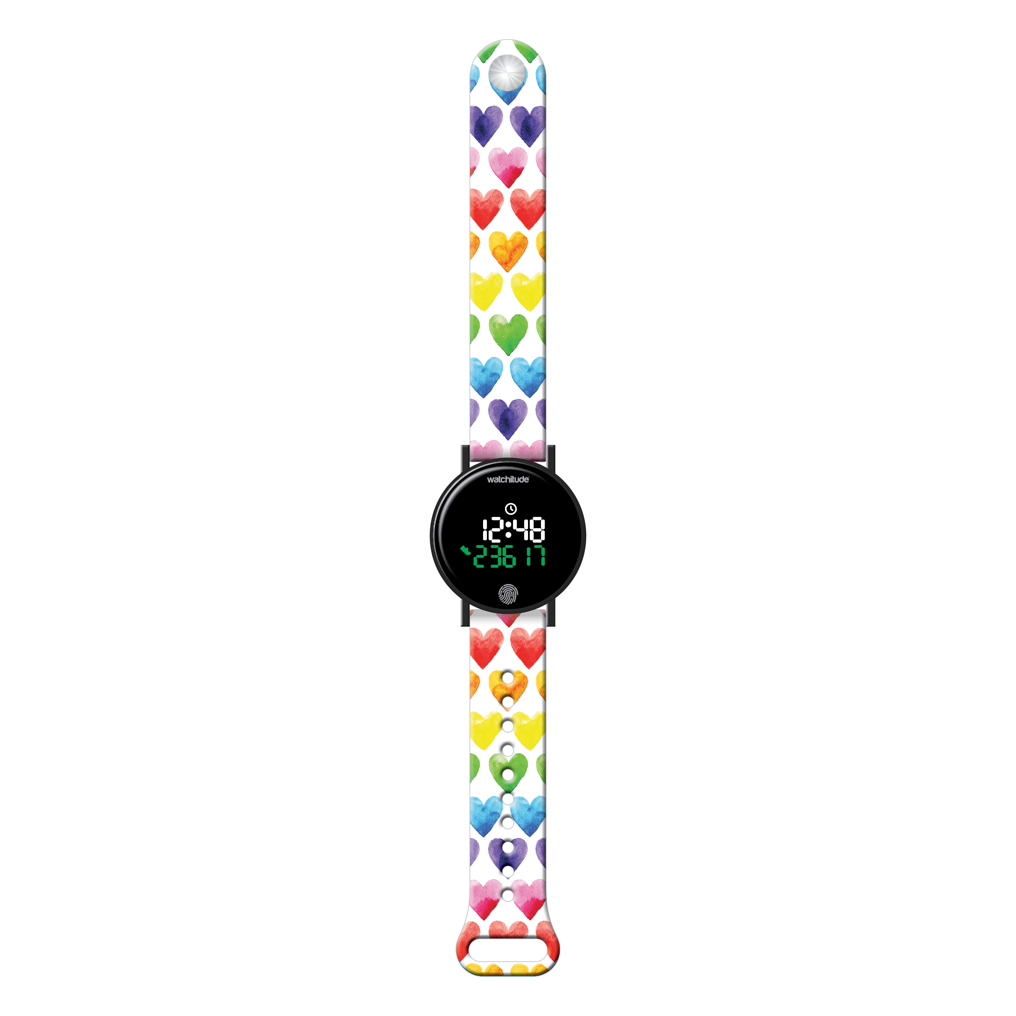 Watercolor Hearts - Step Counter Watch image number 1