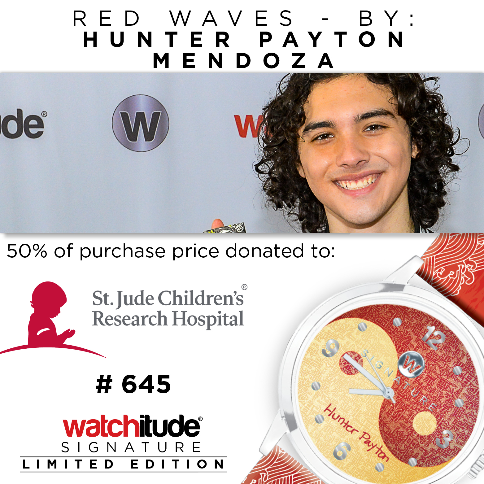 Red Waves - Hunter Payton Mendoza Signature watch image number 0