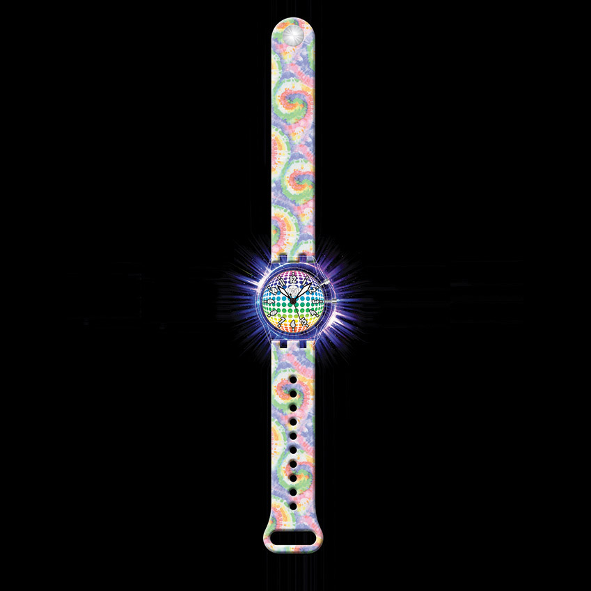 Tropical Tie Dye - Watchitude Glow - Led Light-up Watch image number 2