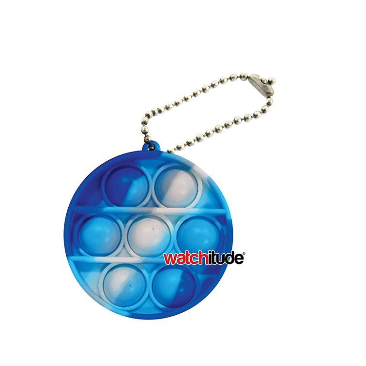 Circle keychain, Ocean Blue - Watchitude Bubble Popping Toy image number 1