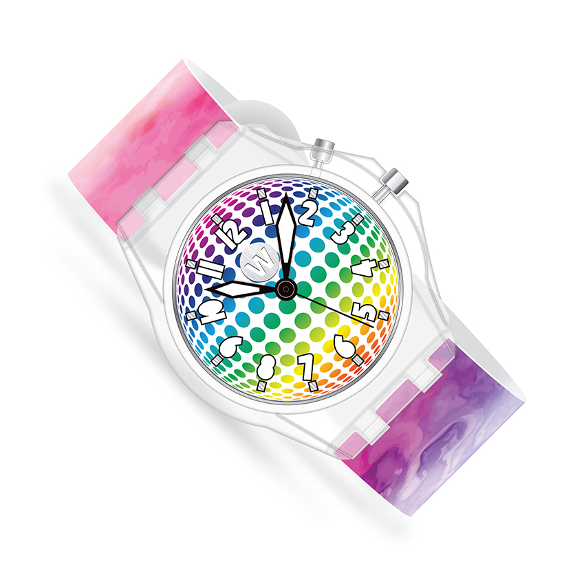 Rainbow Tie Dye - Watchitude Glow - Led Light-up Watch image number 0