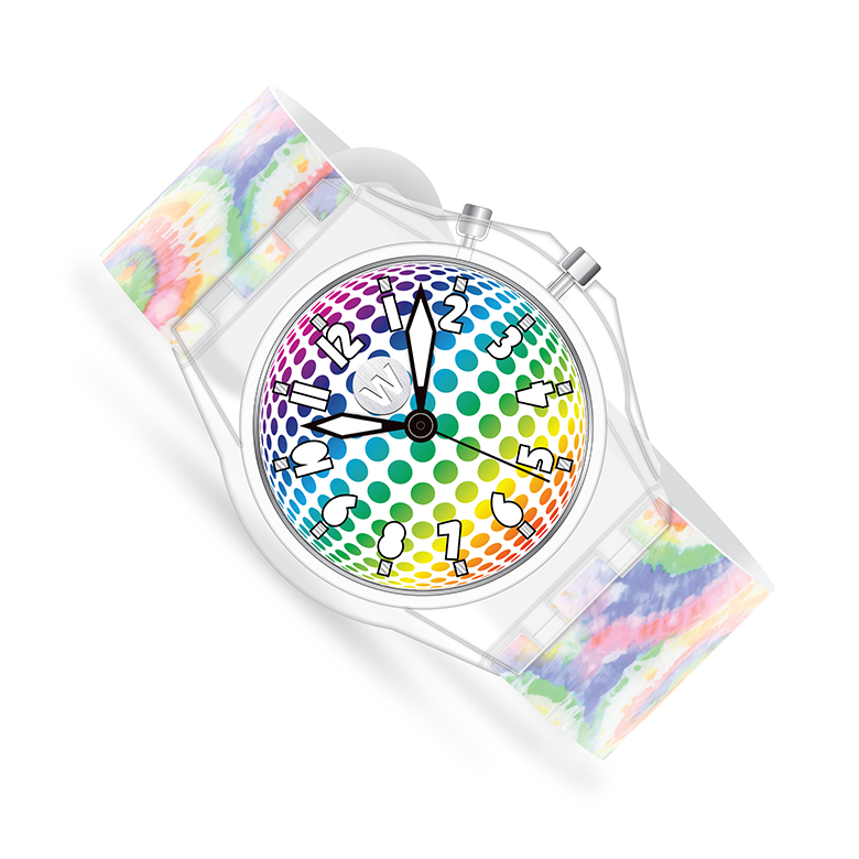 Tropical Tie Dye - Watchitude Glow - Led Light-up Watch image number 0