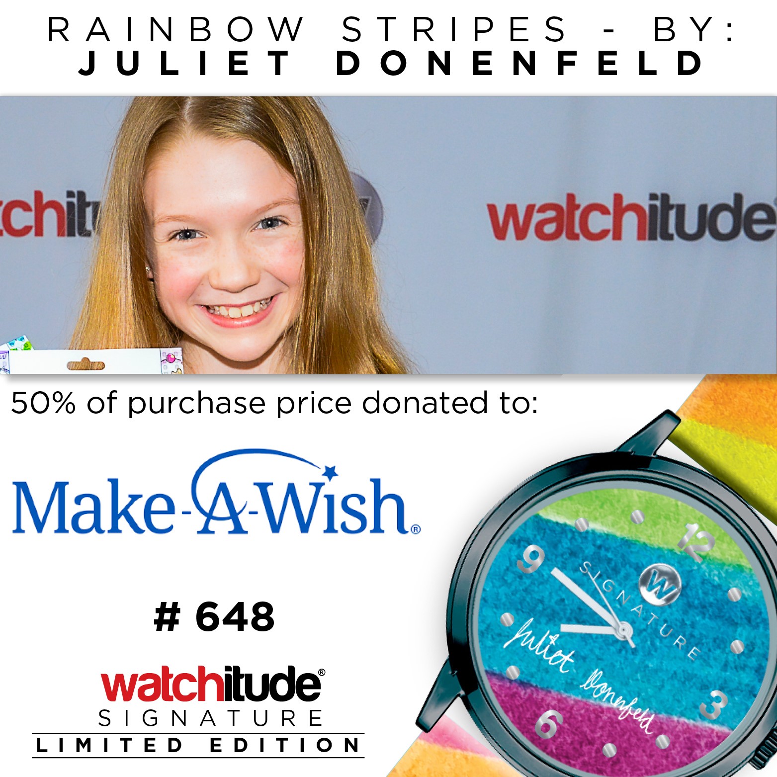 Rainbow Stripes - Juliet Donenfeld Signature watch