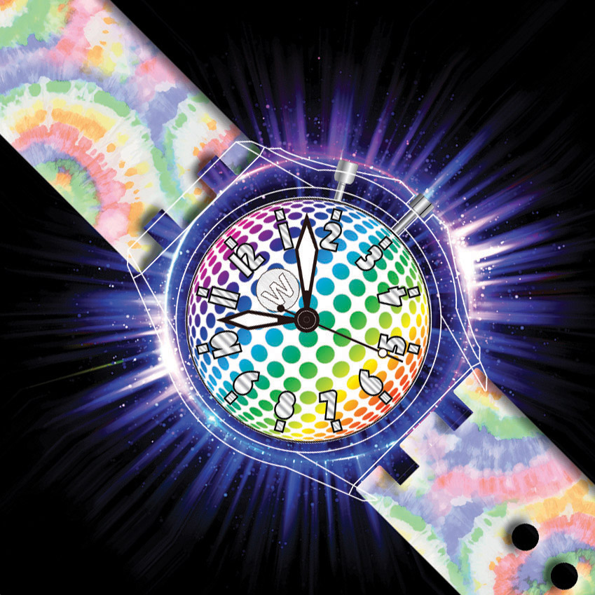 Tropical Tie Dye - Watchitude Glow - Led Light-up Watch
