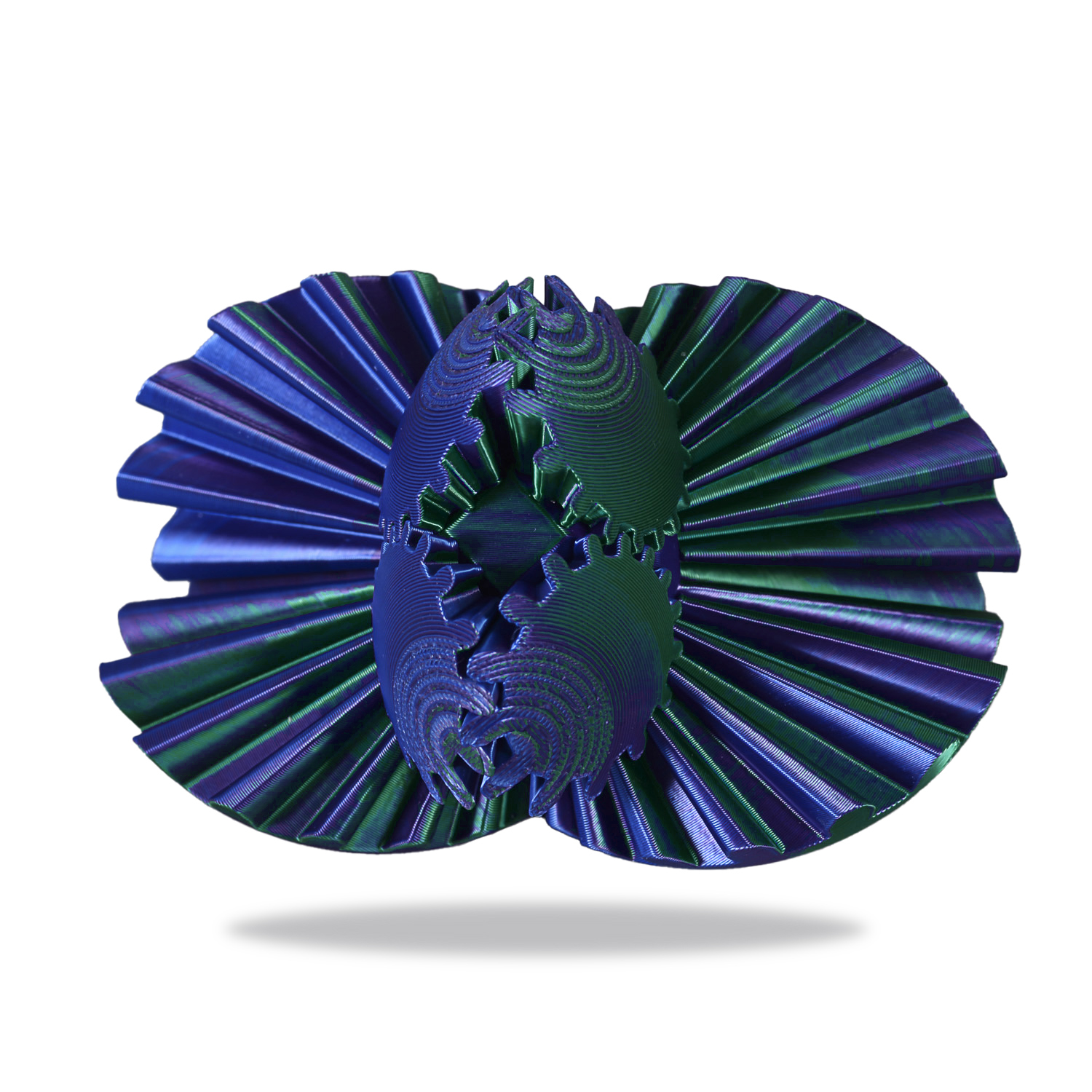 Gear Ball - Blue/Green - Fidget Toy image number 1